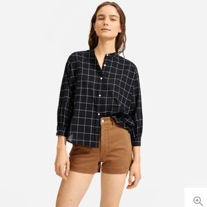 NWOT Everlane Collarless Air Shirt